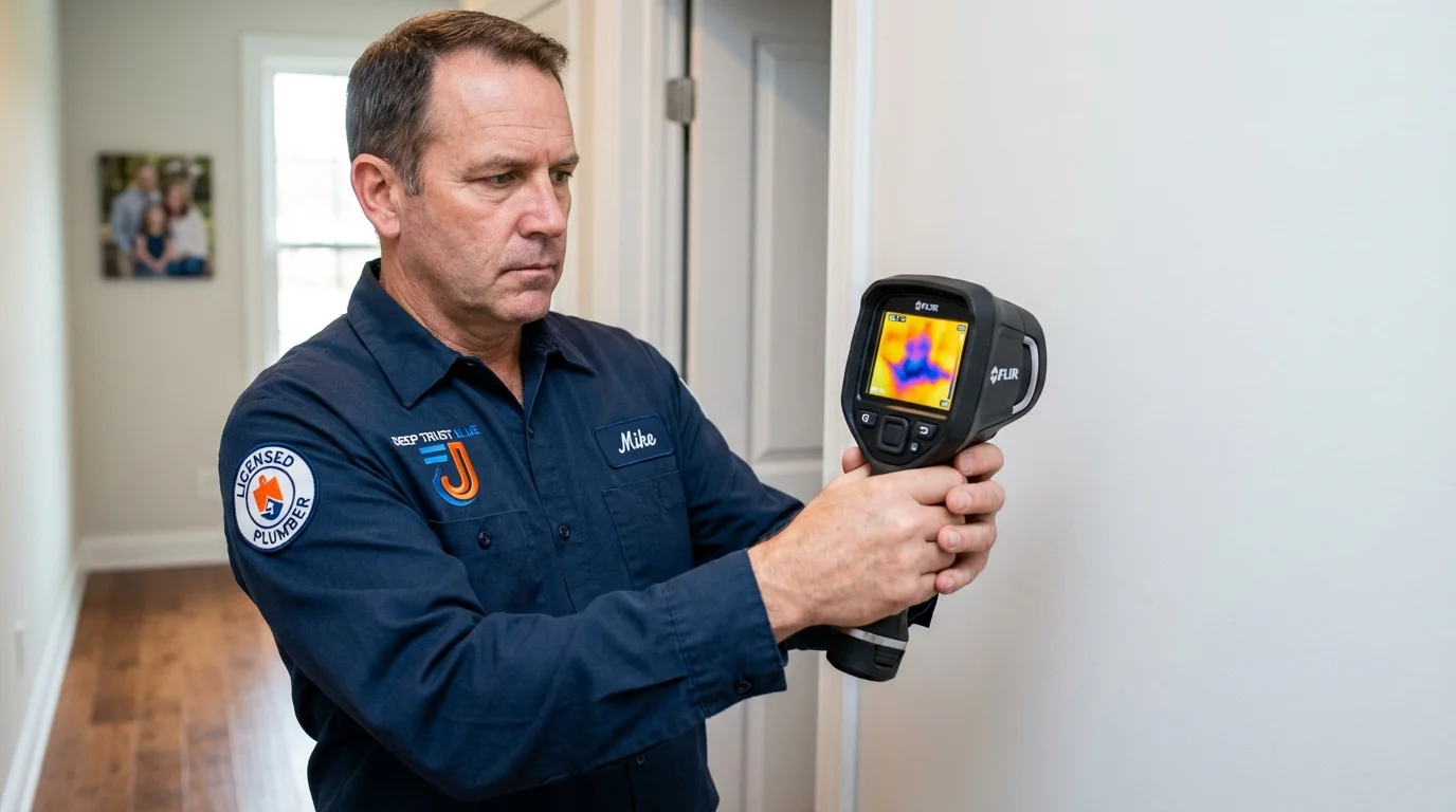 Thermal imaging leak detection by Johns Plumbing LLC in Champlin